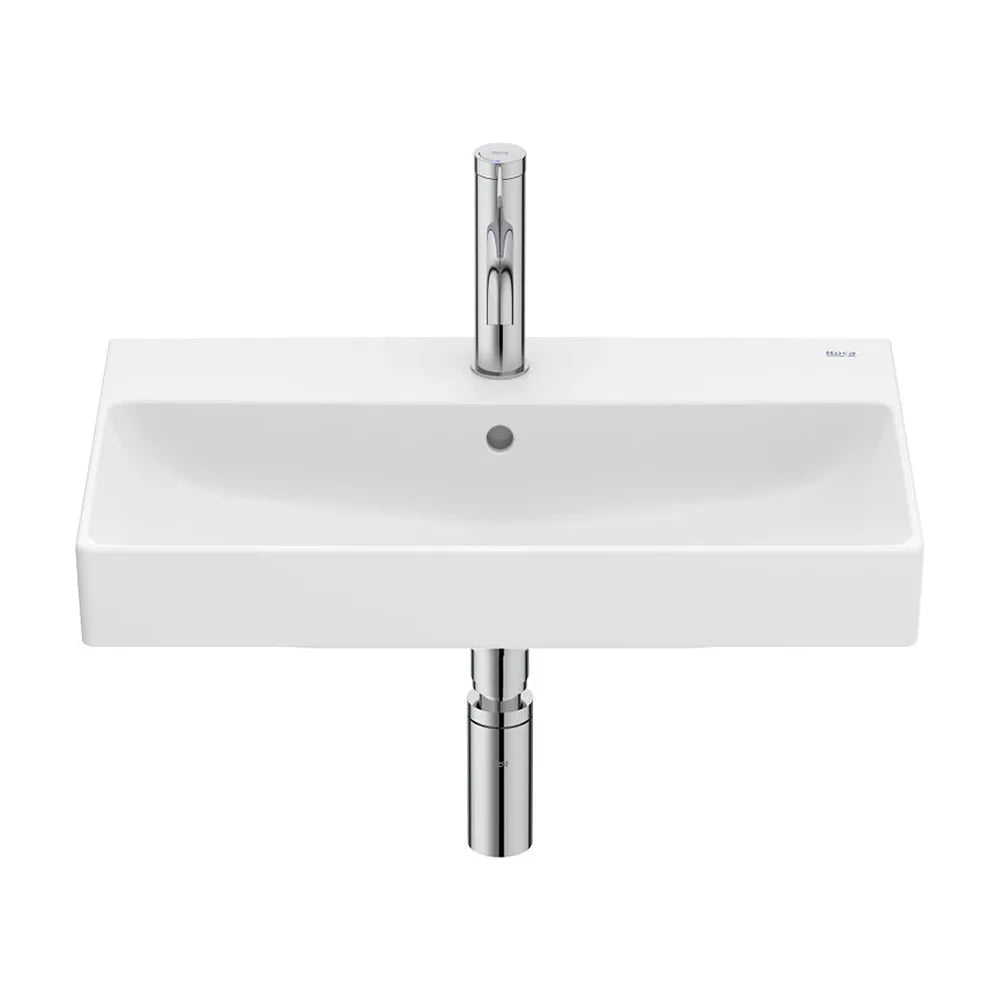 Lavabo mural compacto rectangular 60x36x15 cm Fineceramic blanco mate Roca - Vista 2