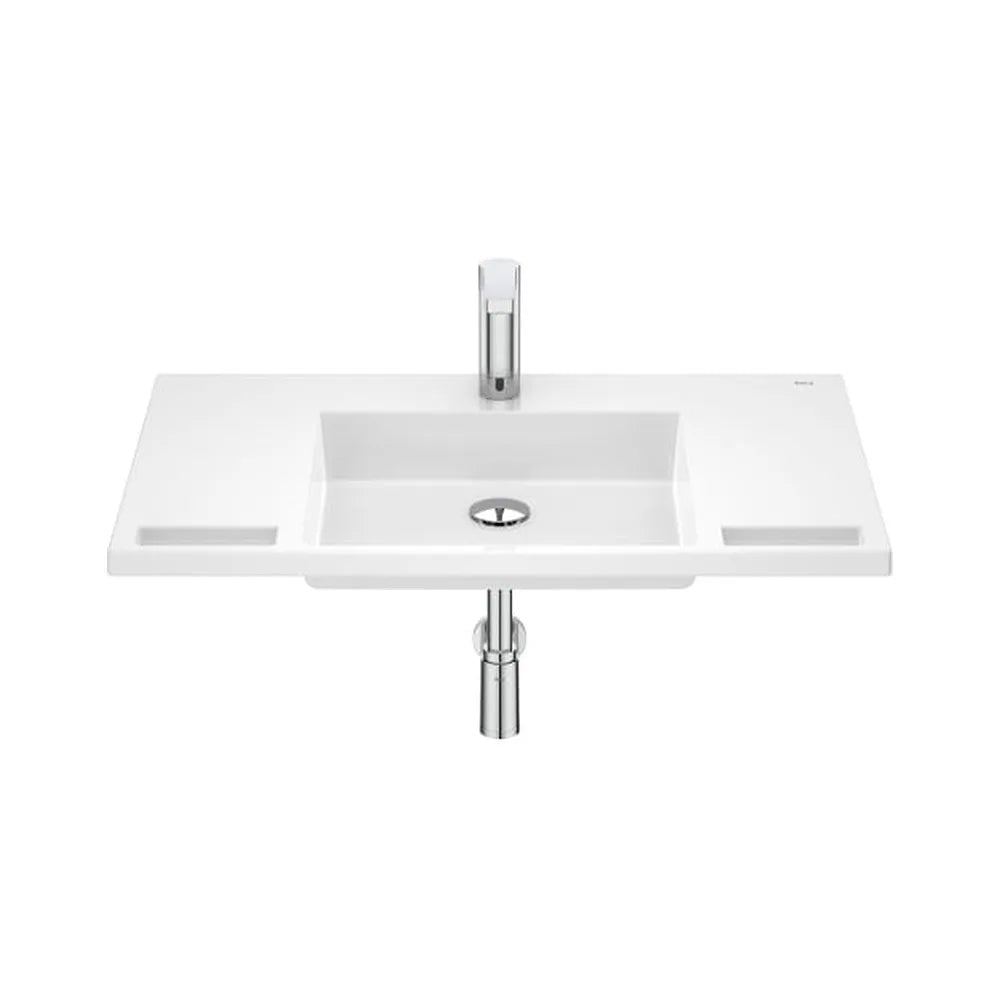Lavabo mural de Stonex con toalleros integrados y fijación 85x55x13 cm Roca - Vista 1