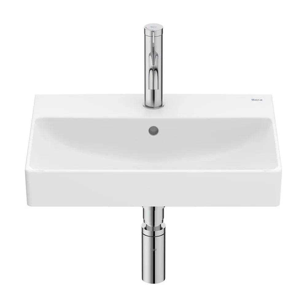 Lavabo mural compacto Fineceramic rectangular 50x36x15 cm blanco mate Roca - Vista 2