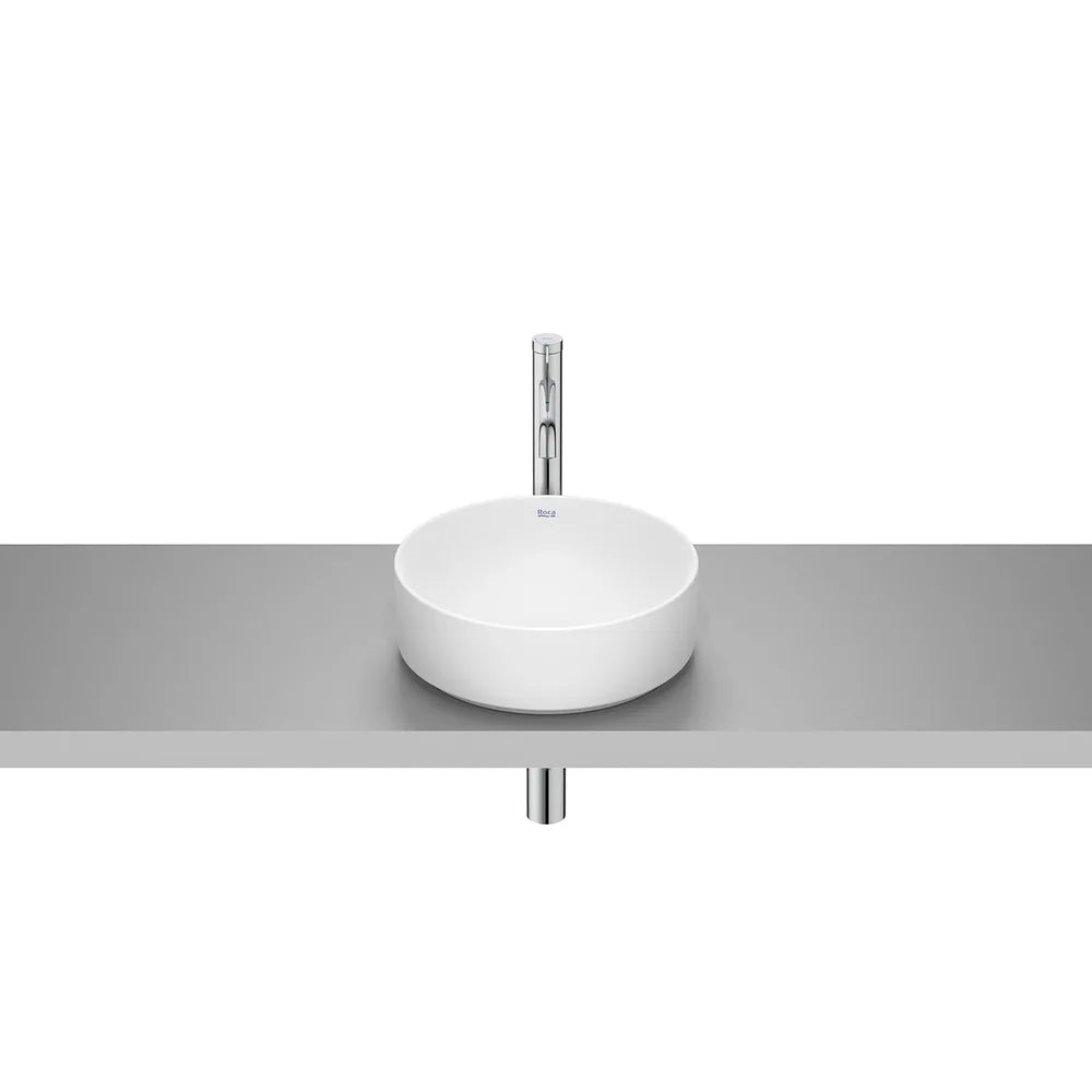 Lavabo redondo de sobre encimera 37x37x12 5 cm Fineceramic Blanco mate Roca - Vista 2