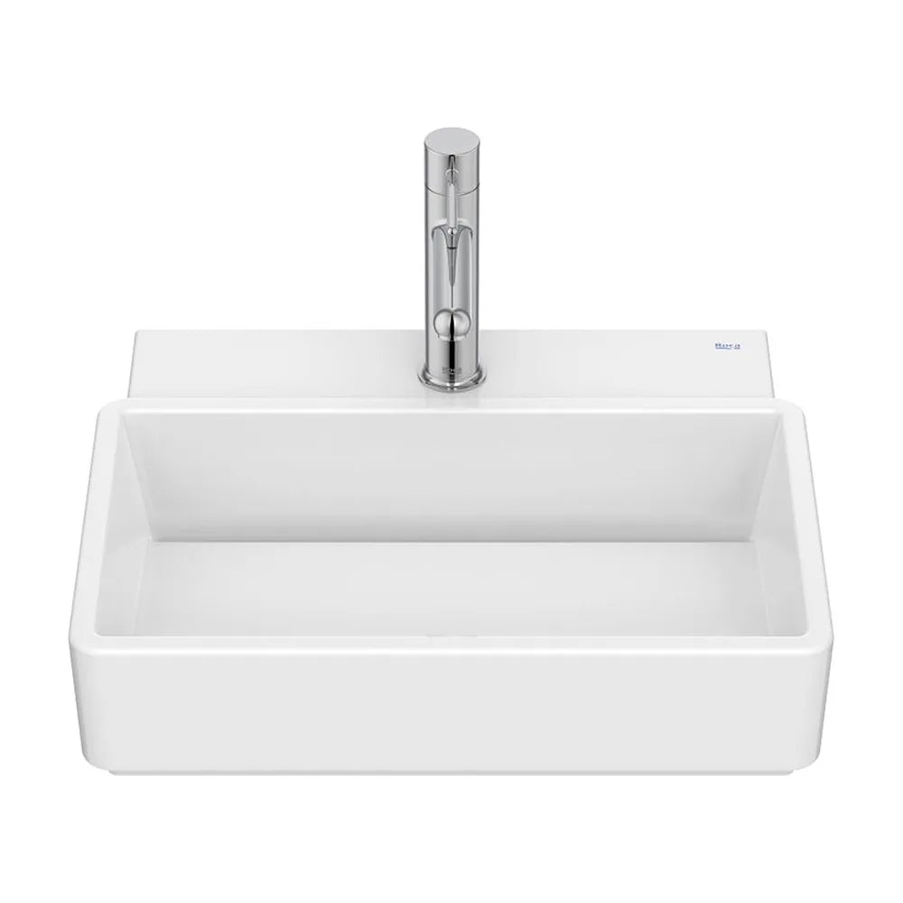 Lavabo mural compacto rectangular porcelana blanco 45x36x15 cm Roca - Vista 2