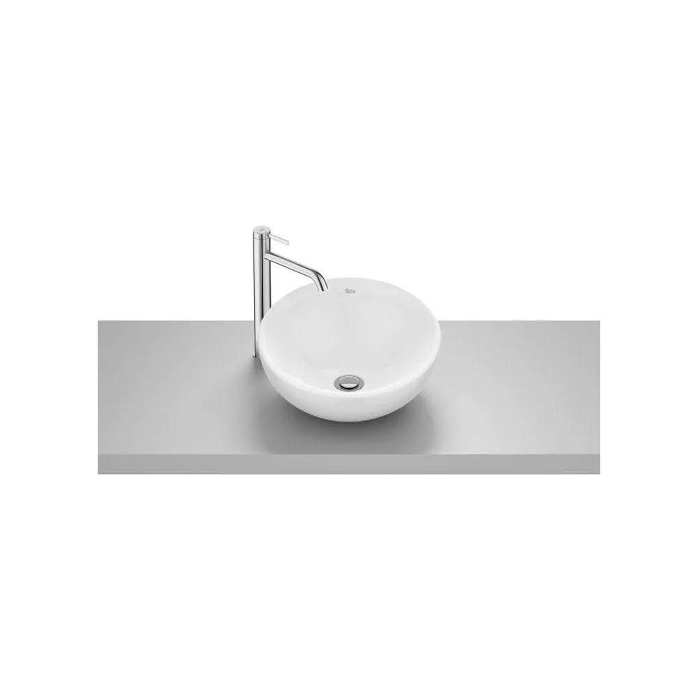 Lavabo de sobre encimera redondo porcelana blanco 38x38x17 cm Roca - Vista 1