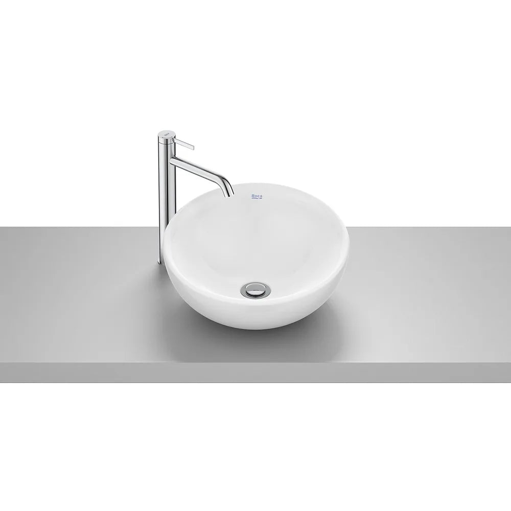 Lavabo de sobre encimera redondo porcelana blanco 38x38x17 cm Roca - Vista 2