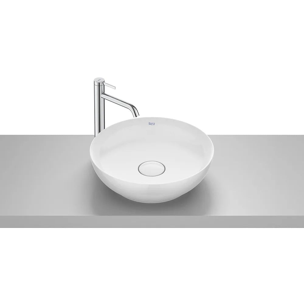 Lavabo Redondo de Sobre Encimera Fineceramic 42 5x13 Cm 5x42 cm Blanco Roca - Vista 2