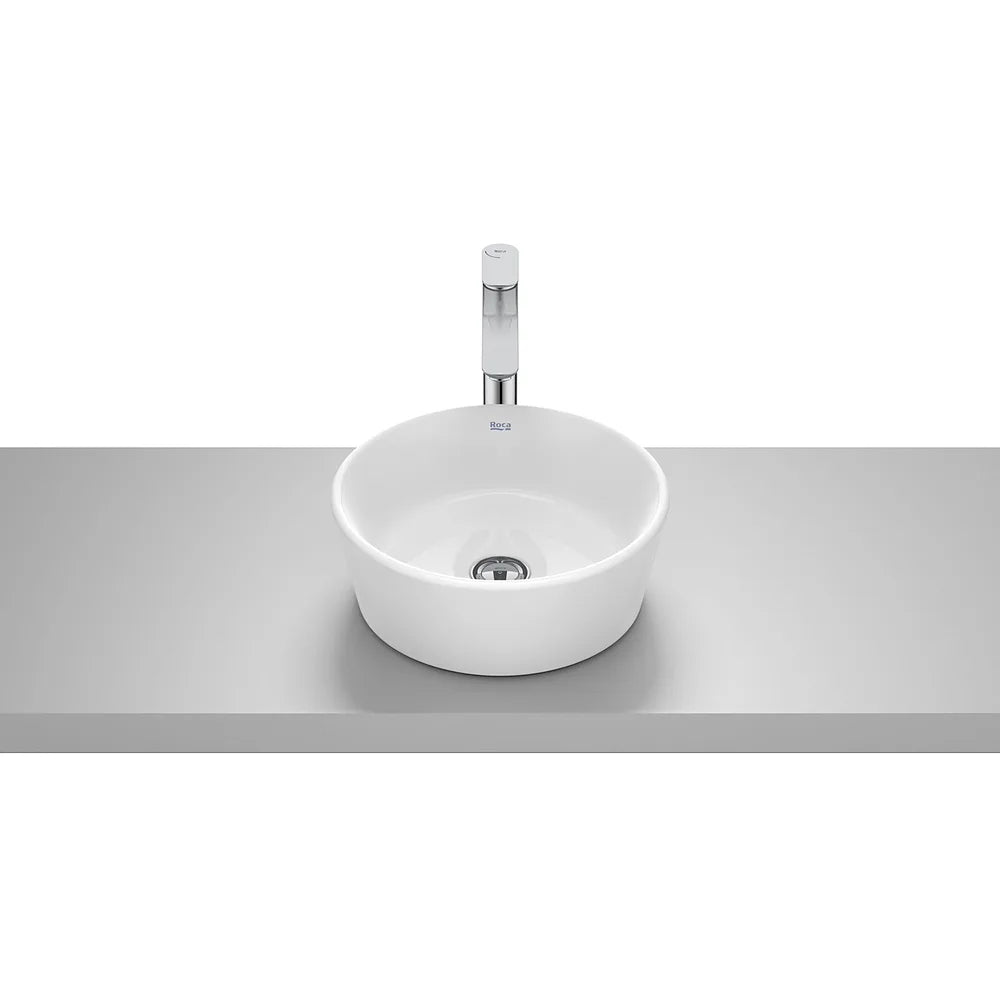 Lavabo de sobre encimera redondo porcelana blanco 35x35x13 cm Roca - Vista 2