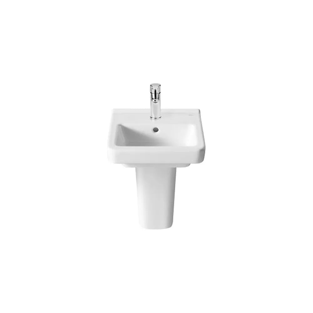 Semipedestal para lavabo porcelana negro mate 25x18x30 cm Roca - Vista 1