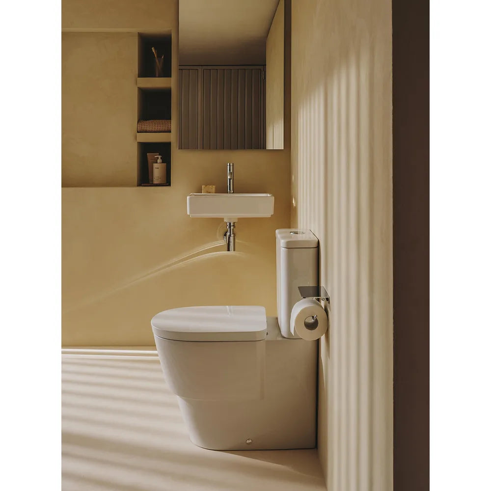 Taza Adosada a Pared con Salida Dual para Inodoro Tanque Bajo 37x62x76cm Roca - Vista 3