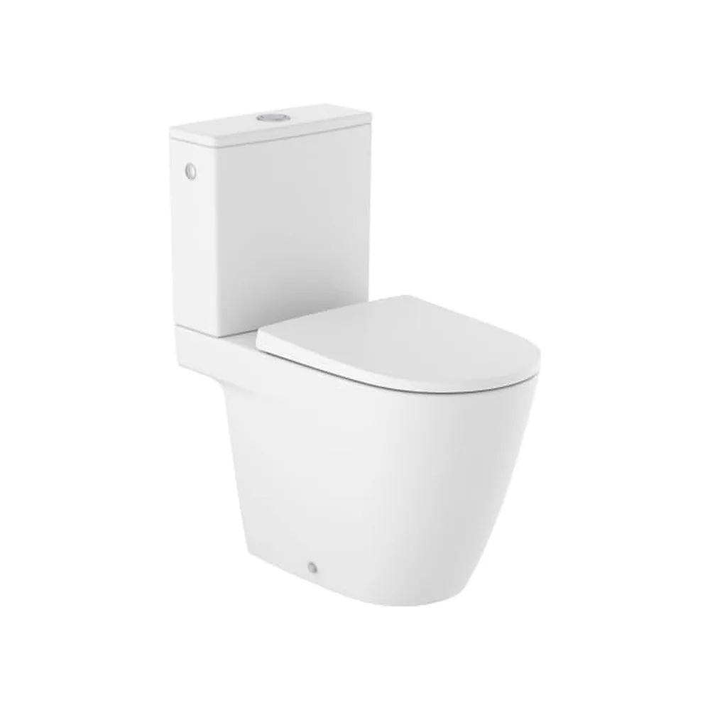 Taza para inodoro de tanque bajo con salida dual sistema Rimless blanco mate Roca - Vista 1