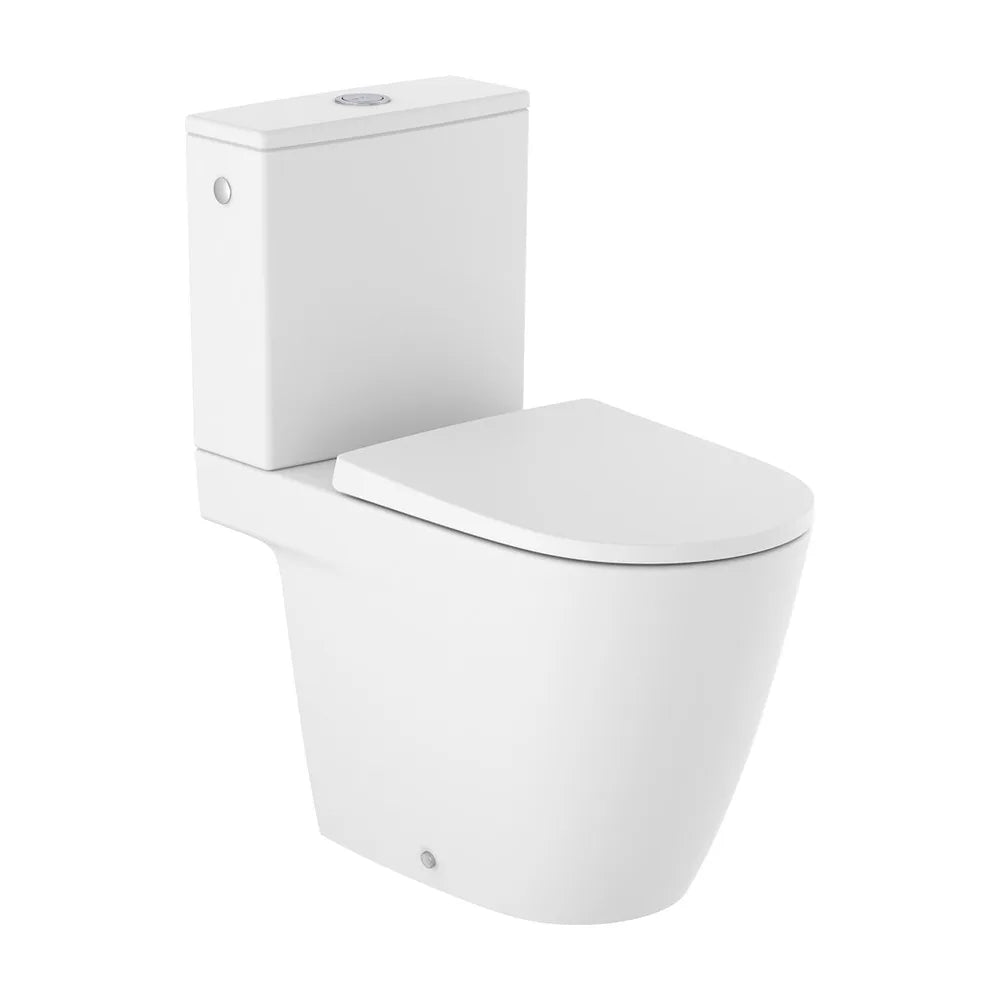 Taza para inodoro de tanque bajo con salida dual sistema Rimless blanco mate Roca - Vista 2