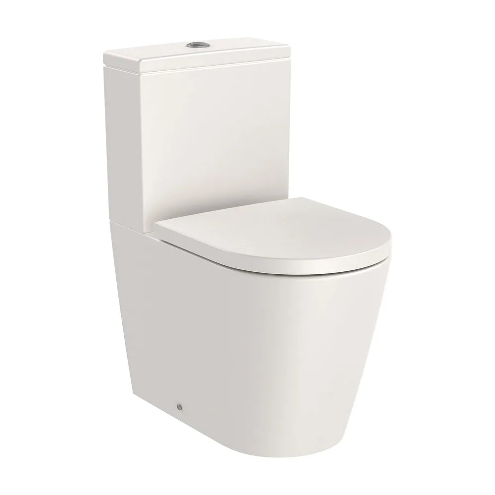 Taza Rimless Adosada a Pared Compacta Salida Dual para Inodoro Tanque Bajo Inspira Roca - Vista 2