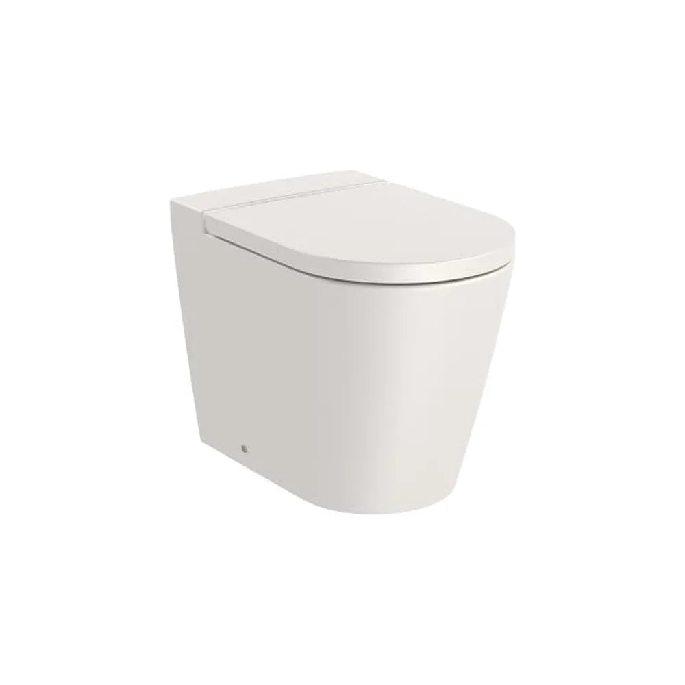 Taza Rimless Adosada a Pared con Salida Dual para Inodoro Tanque Alto O Empotrable Duplo 37x56x44cm Roca - Vista 1