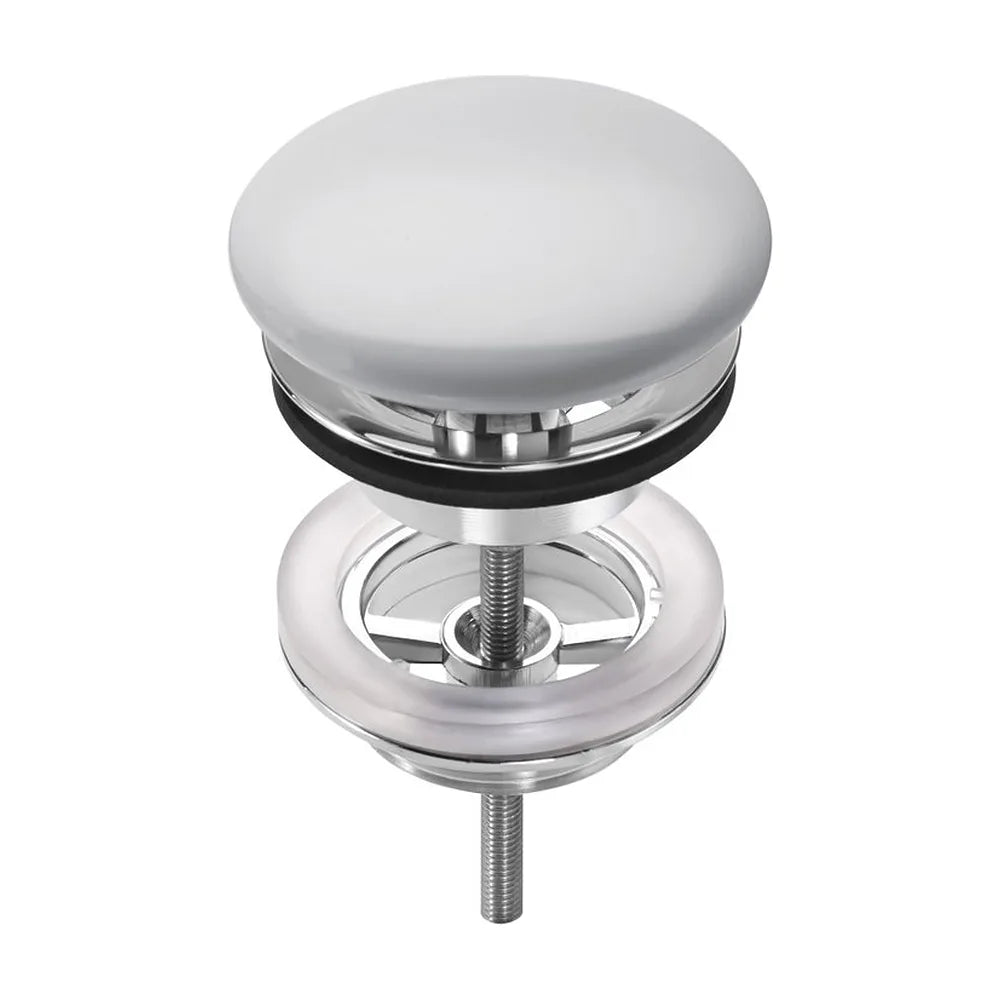 Desagüe para lavabo y bidé con tapón fijo abierto porcelana Ø72 mm Roca - Vista 2