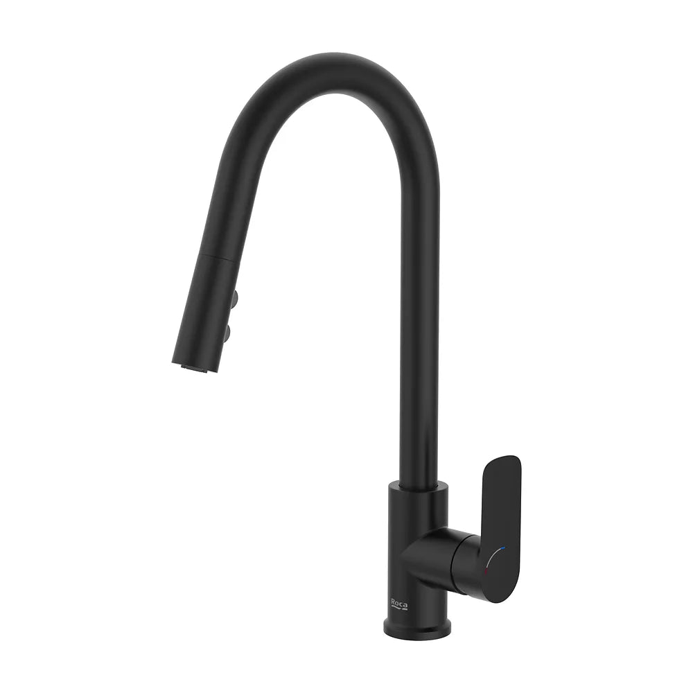 Grifería Cocina Monomando Caño Curvo Giratorio Ducha Extraíble 2 Funciones Roca - Vista 2