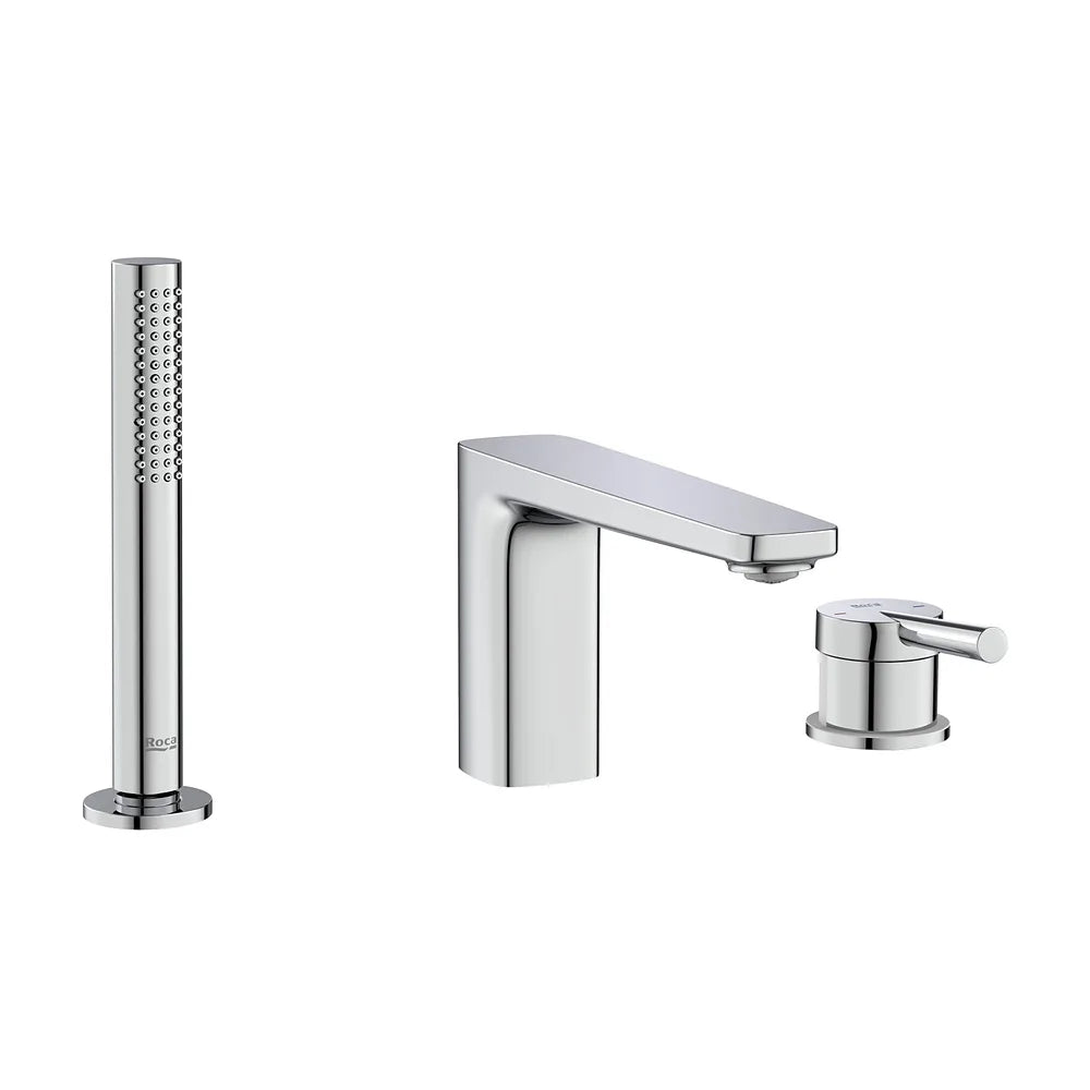 Grifería de repisa para baño ducha con caño central inversor automático y ducha de mano flexible 160 cm Roca - Vista 2