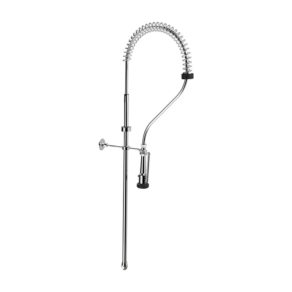Caño espiral industrial mural para fregadero 120 cm una salida cromado Roca - Vista 1