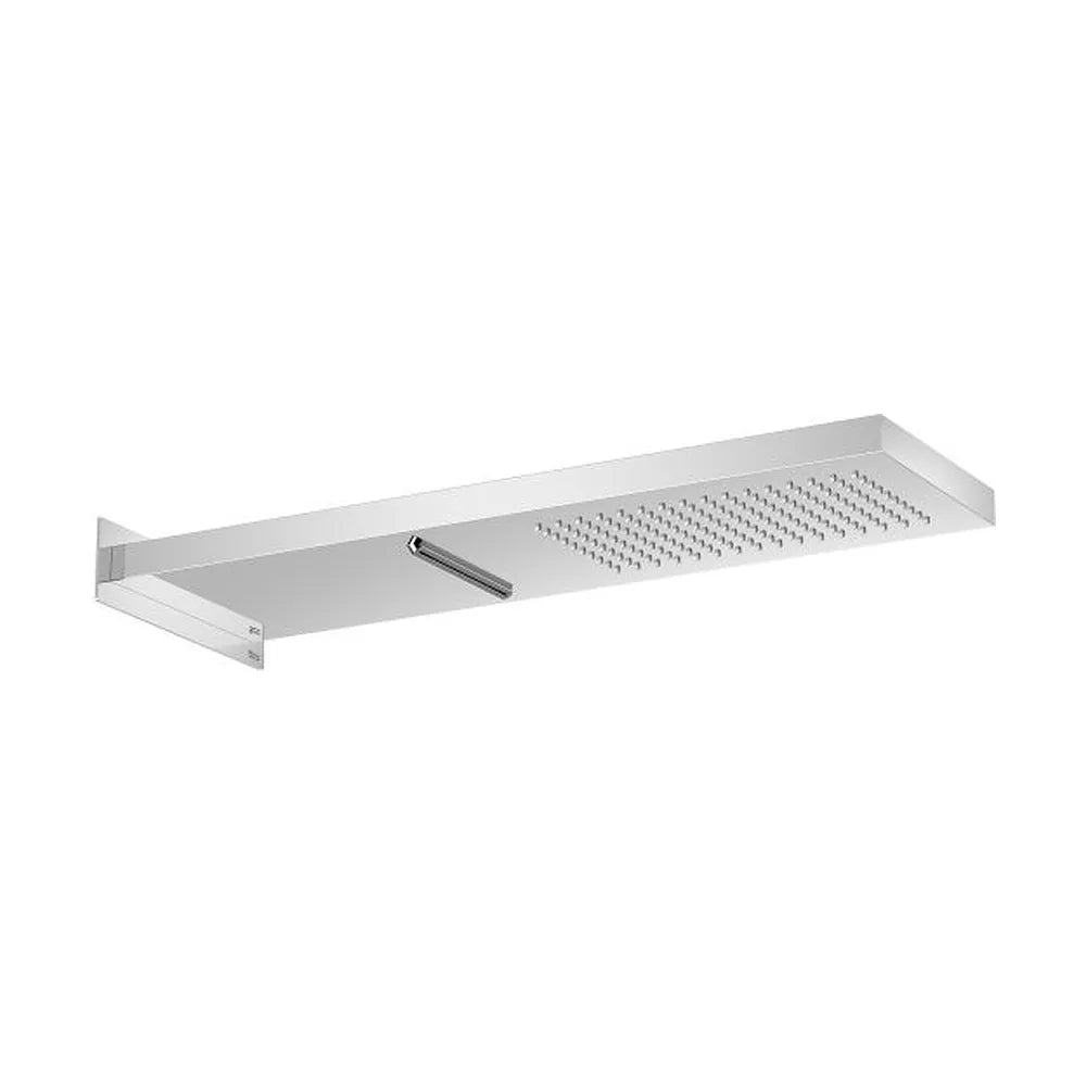 Rociador de pared rectangular acero inoxidable 16 5x53 7 cm 2 funciones Roca - Vista 1