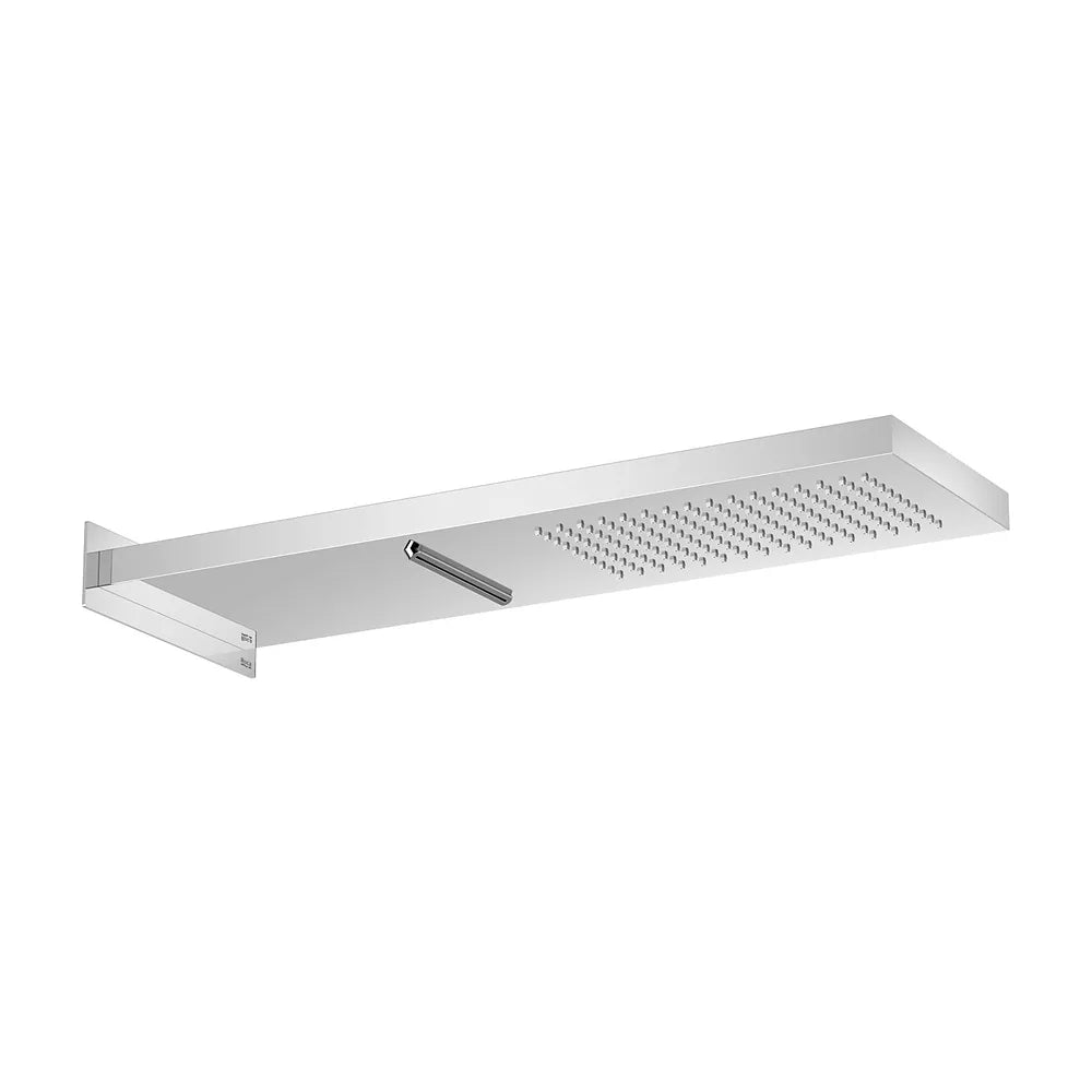 Rociador de pared rectangular acero inoxidable 16 5x53 7 cm 2 funciones Roca - Vista 2