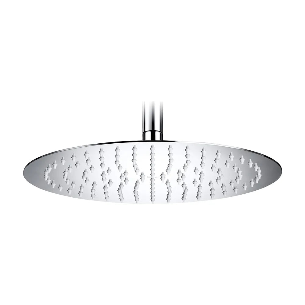 Rociador Circular Orientable Pared O Techo Acero Inoxidable Cromado 20 cm Roca - Vista 2