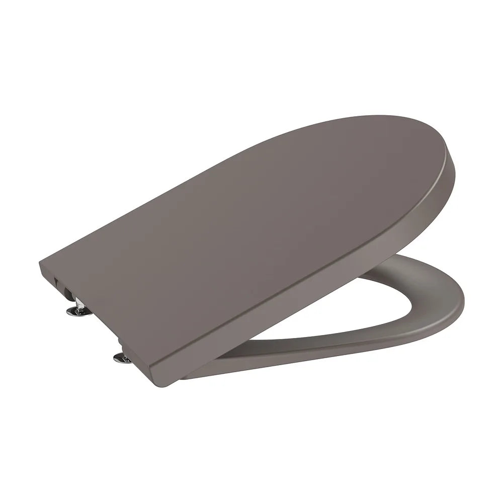 Tapa y Asiento Redondo con Amortiguada para Inodoro 8 Cm Inspira 44x37x3 cm Roca - Vista 2