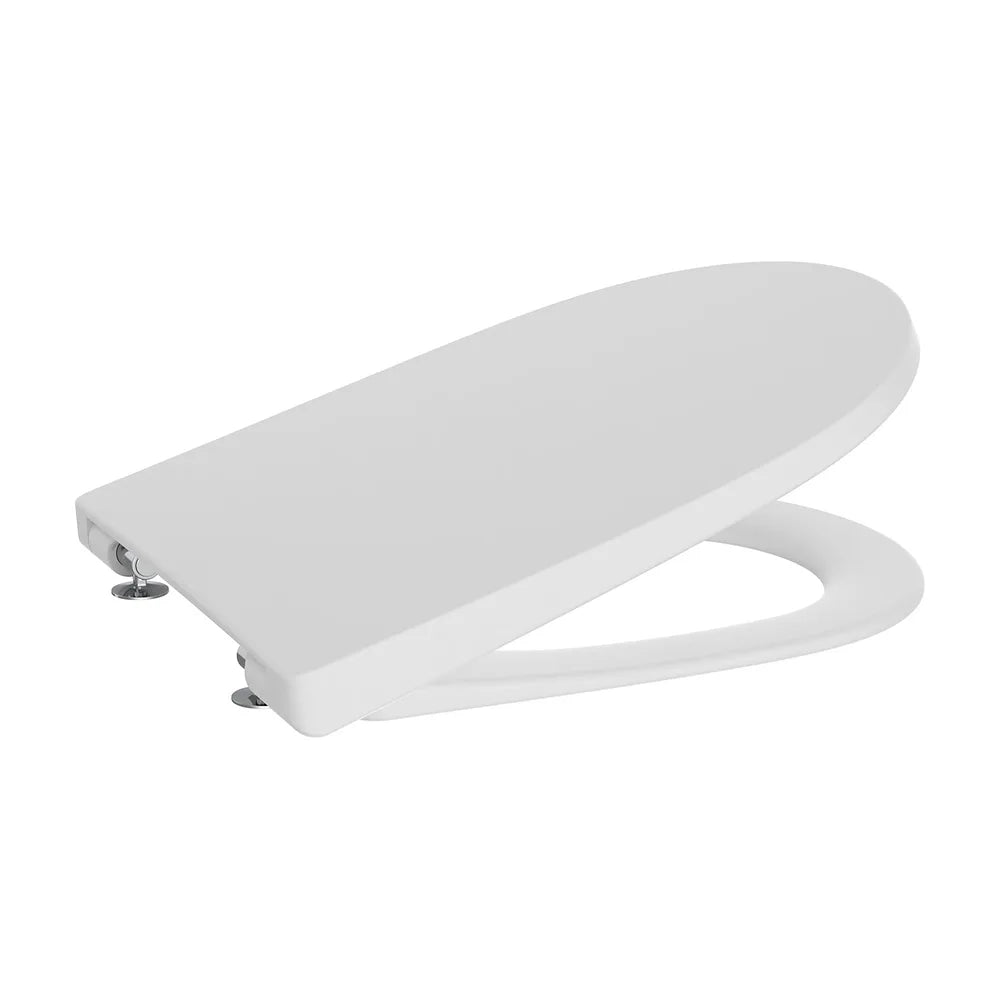 Tapa y asiento para inodoro Supralit con caída amortiguada forma redonda 44x36x4 cm Roca - Vista 2