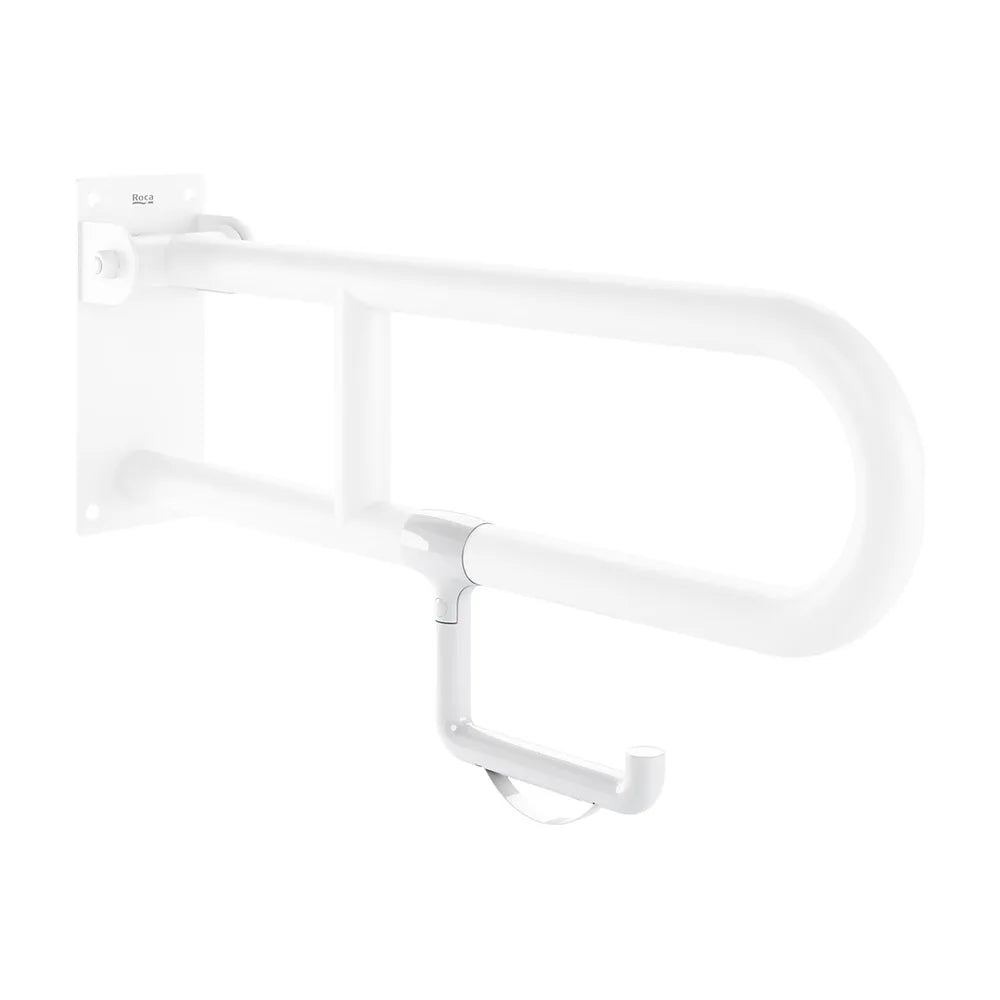 Portarrollo insertable para asa de baño abatible color blanco plástico Roca - Vista 2