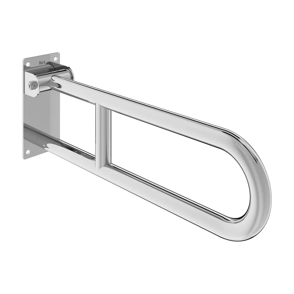 Asa de baño abatible para movilidad reducida acero inoxidable brillo 99x6x22 cm Roca - Vista 2