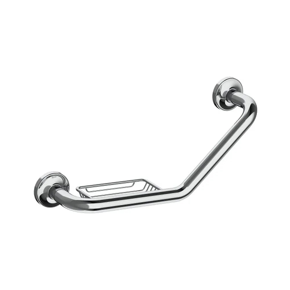 Asa de baño angular 135 grados con jabonera acero inoxidable brillo Roca - Vista 1