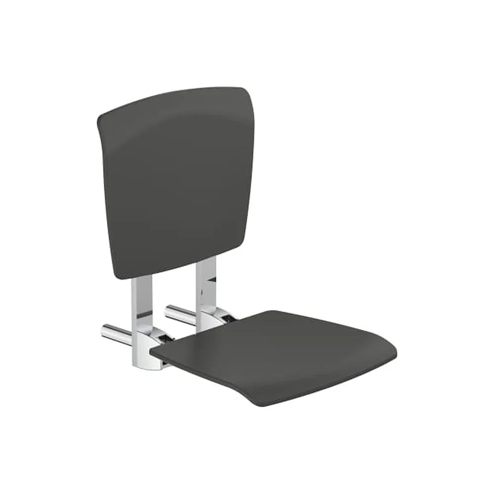Asiento de ducha abatible portátil con respaldo para movilidad reducida 50x37 cm Roca - Vista 1