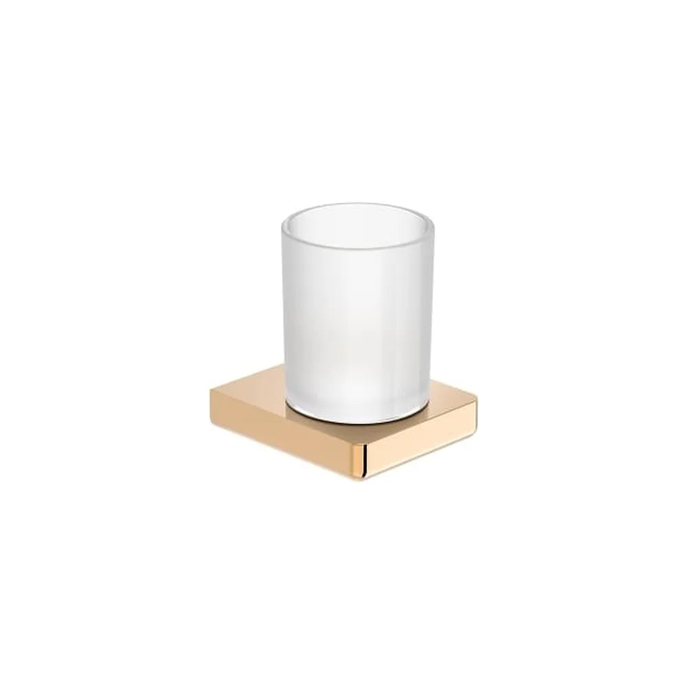 Portavaso de pared cristal y metal diseño minimalista 11x9x11 cm Roca - Vista 1