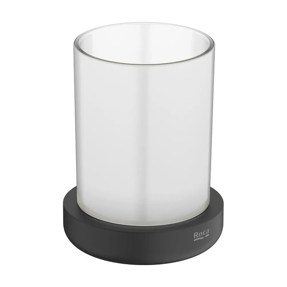 Portavaso de encimera diseño minimalista negro mate 8.7x8.7x11.2 cm Roca - Vista 2