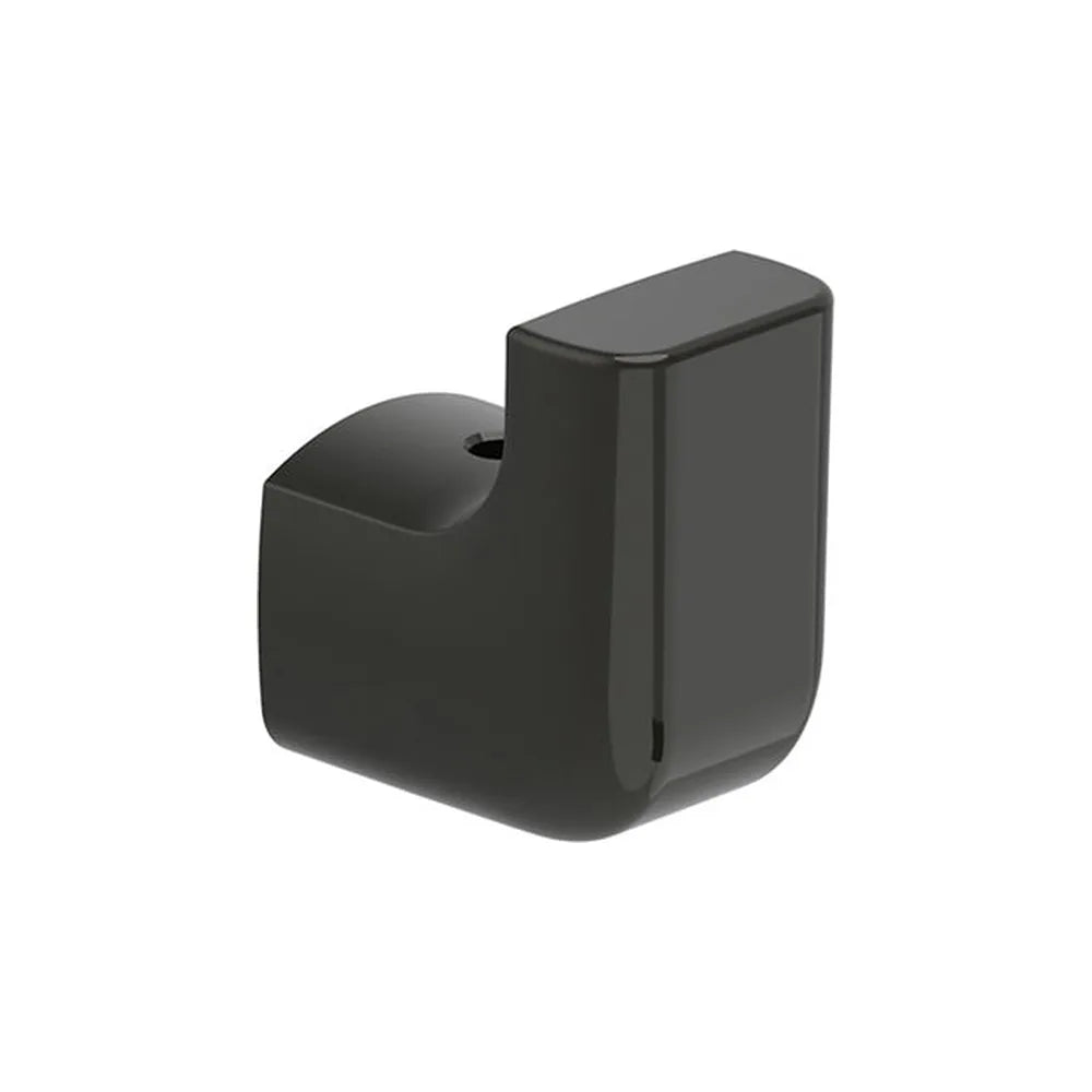 Percha mural de metal negro titanio 36x25x40 mm diseño minimalista Roca - Vista 2