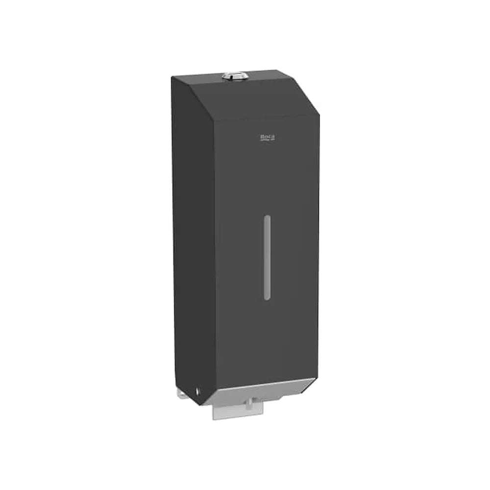 Dispensador de jabón líquido mural 1 2 litros acero inoxidable negro Roca - Vista 1