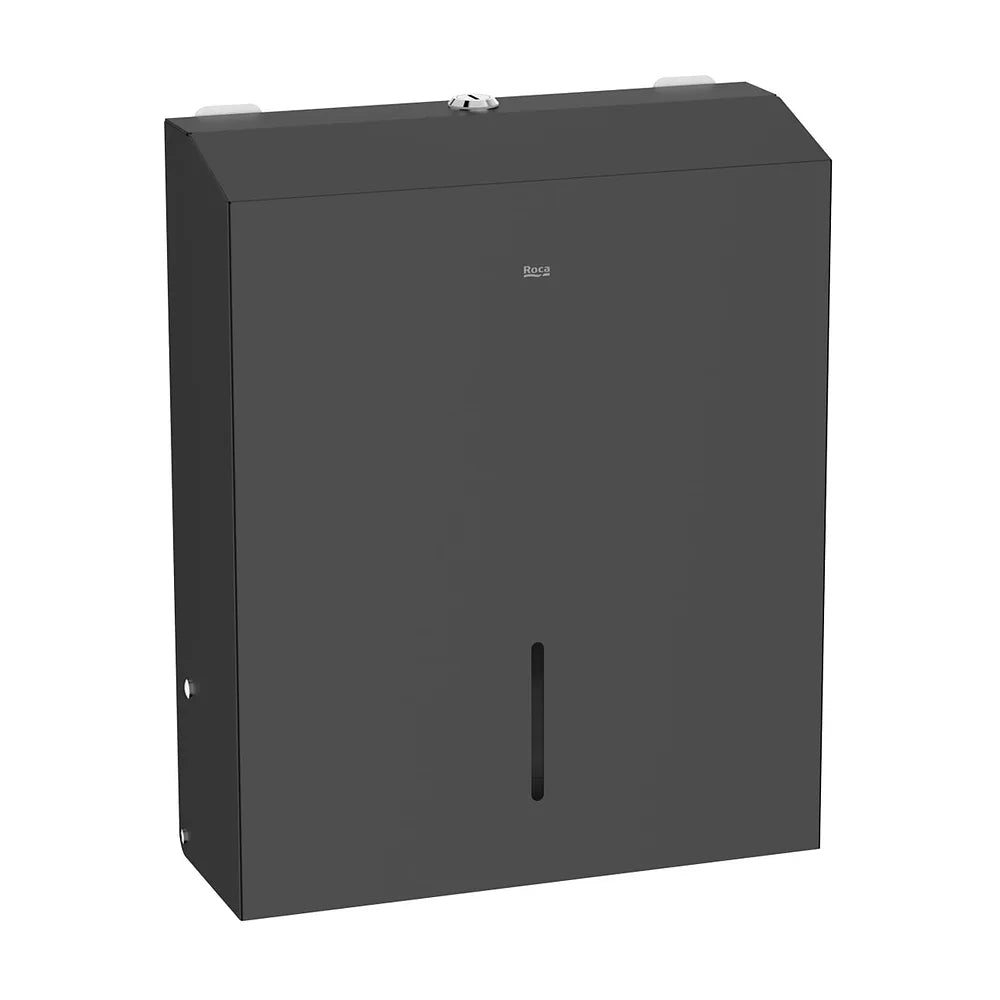 Dispensador mural de toallas capacidad 400-600 unidades color negro mate Roca - Vista 2