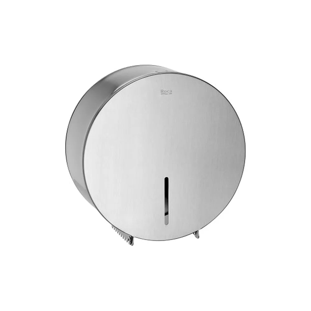 Dispensador de papel higiénico mural Ø 26 cm acero inoxidable satinado Roca - Vista 1