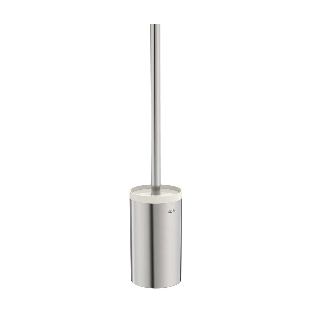 Escobillero de suelo acero inoxidable 9x9x43 cm para baño Roca - Vista 2