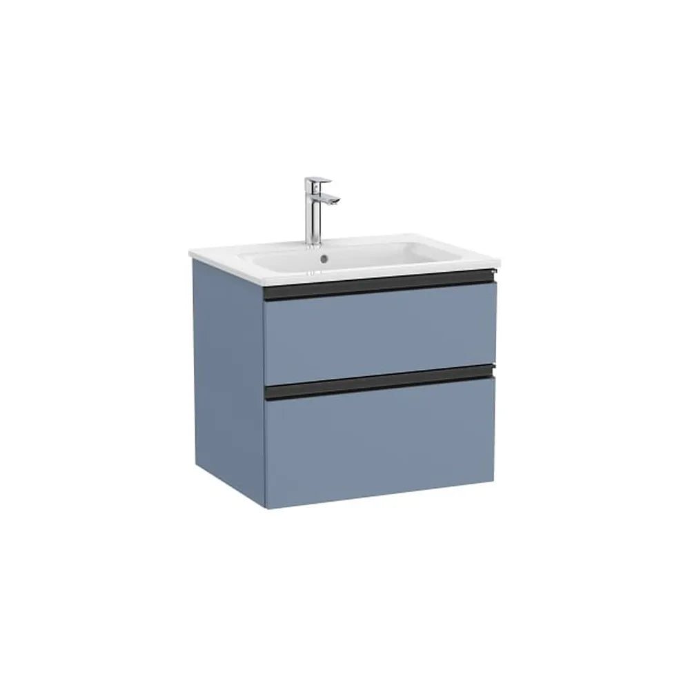 Mueble base suspendido con lavabo centrado dos cajones 60x46x54 cm Roca - Vista 1
