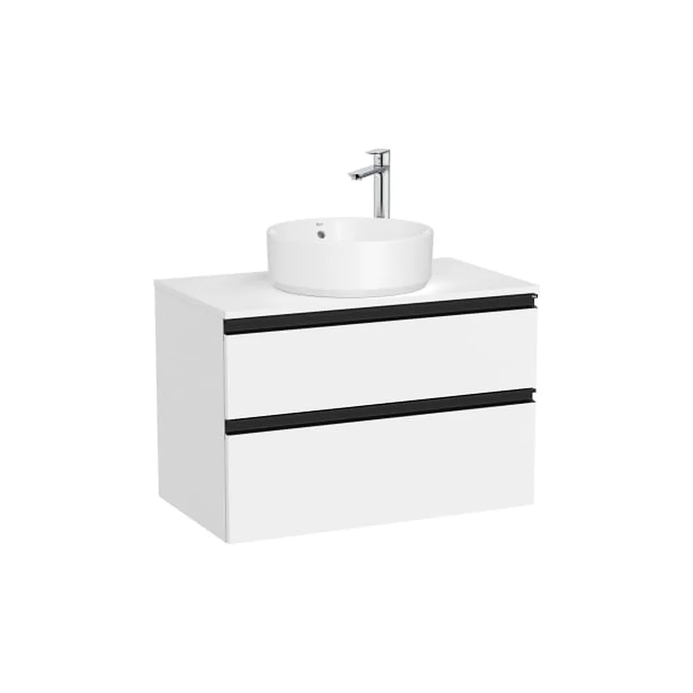 Mueble base suspendido dos cajones para lavabo sobre encimera 80x46x54 cm Roca - Vista 1