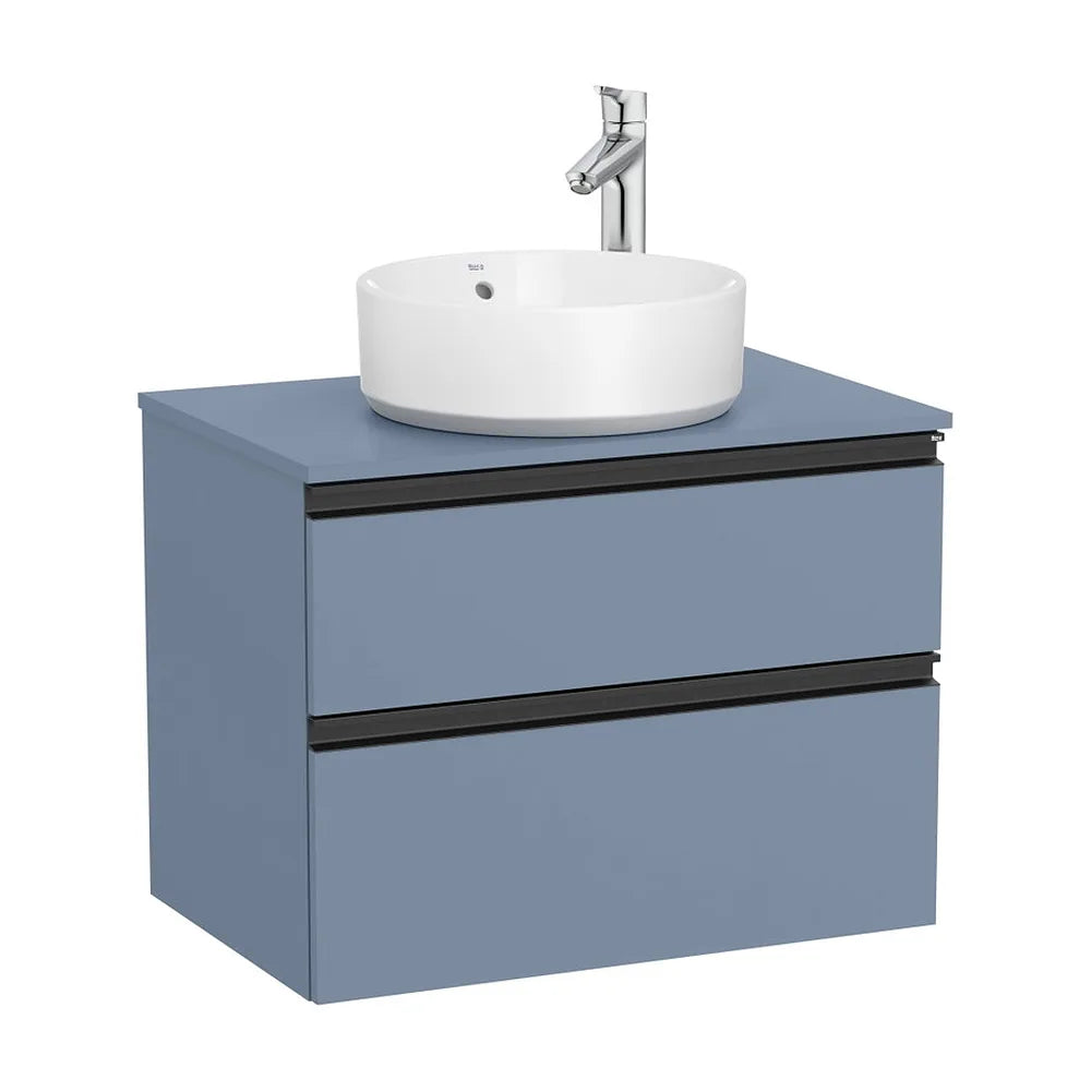 Mueble base dos cajones para lavabo sobre encimera 60x46x54 cm azul Roca - Vista 2