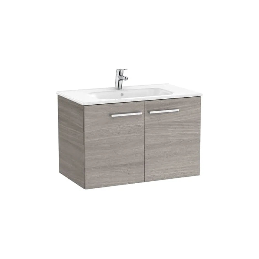 Mueble base suspendido dos puertas lavabo porcelana 80x45x51 cm Roble City Roca - Vista 1