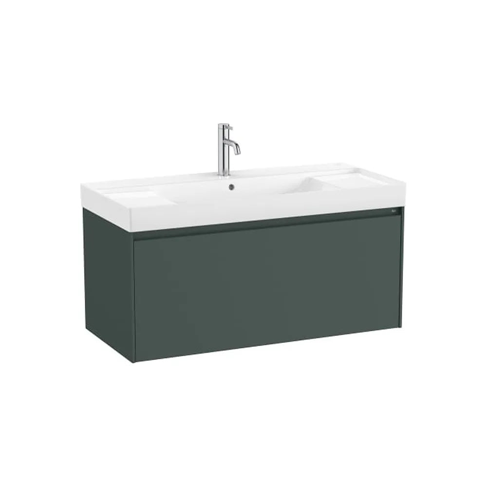 Mueble Base Suspendido Cajón y Lavabo Cuadrado Fineceramic 100x46x50cm Colección Ona Roca - Vista 1