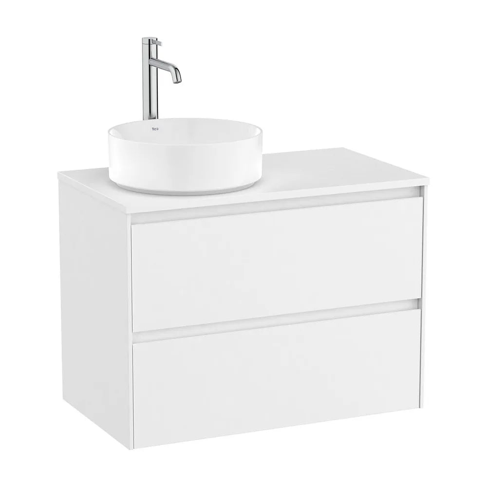 Mueble base suspendido dos cajones lavabo sobre encimera izquierda 79x45x58 cm Roca - Vista 2