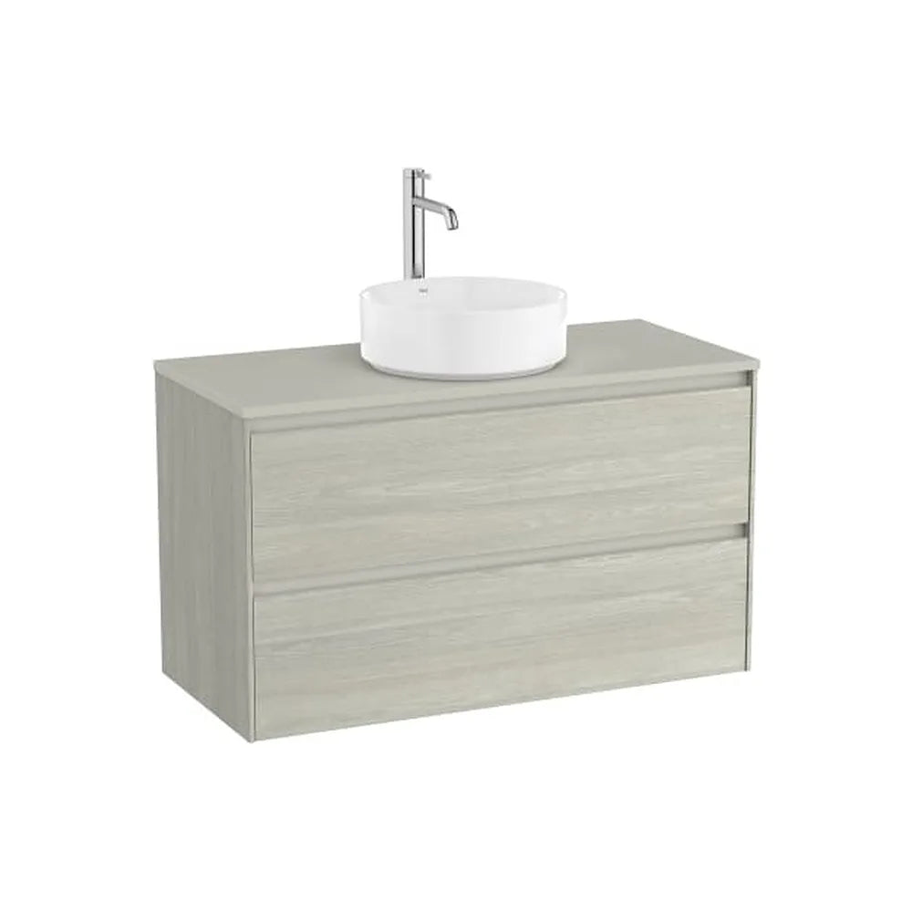 Mueble Base Suspendido 2 Cajones para Lavabo Sobre Encimera 99x45x58cm Colección Ona Roca - Vista 1