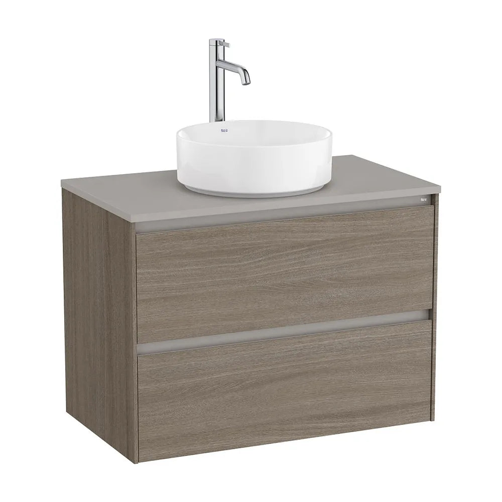 Mueble base suspendido dos cajones para lavabo sobre encimera 79x45x58 cm Roca - Vista 2