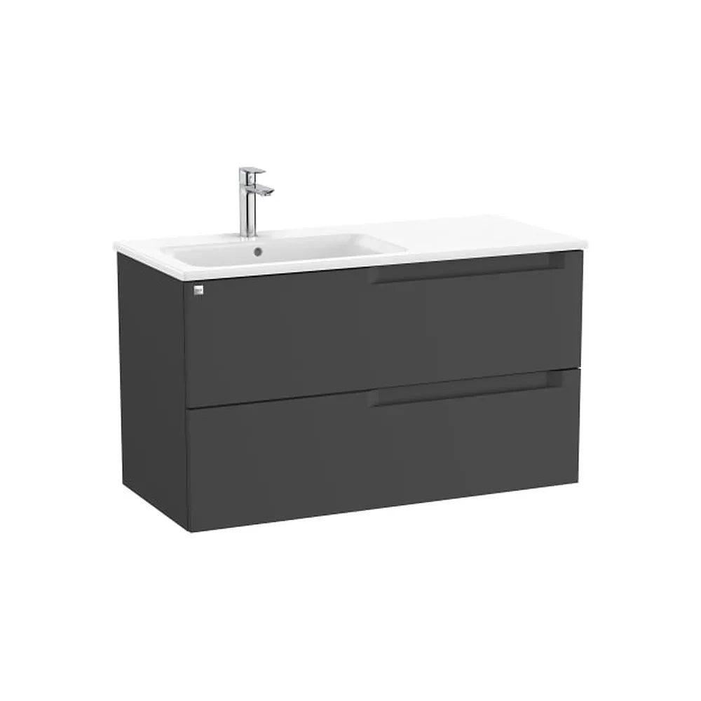 Mueble base suspendido con lavabo asimétrico a la izquierda 1005x46x56 cm Roca - Vista 1