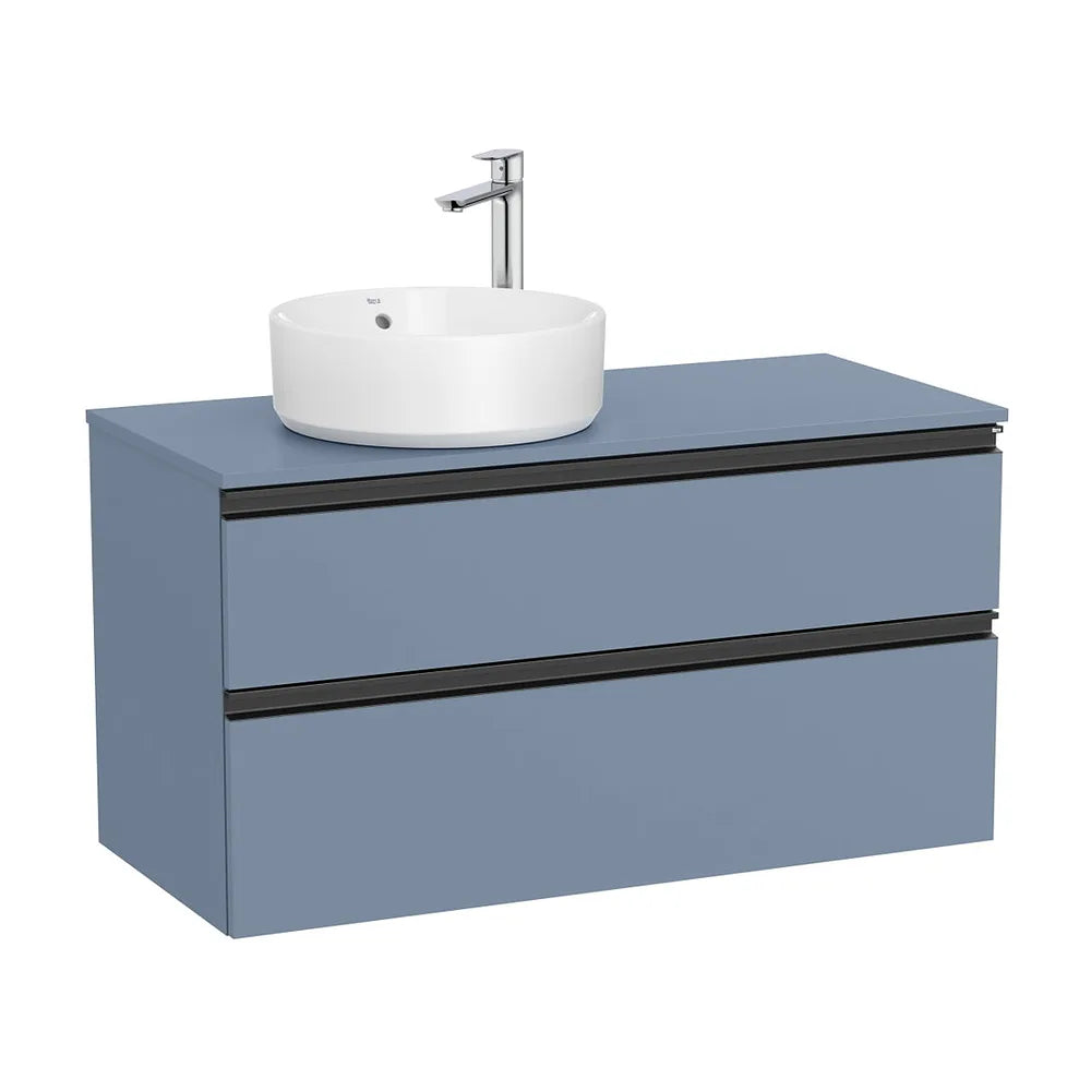 Mueble base suspendido dos cajones lavabo sobre encimera izquierda 100x46x53 cm Roca - Vista 2