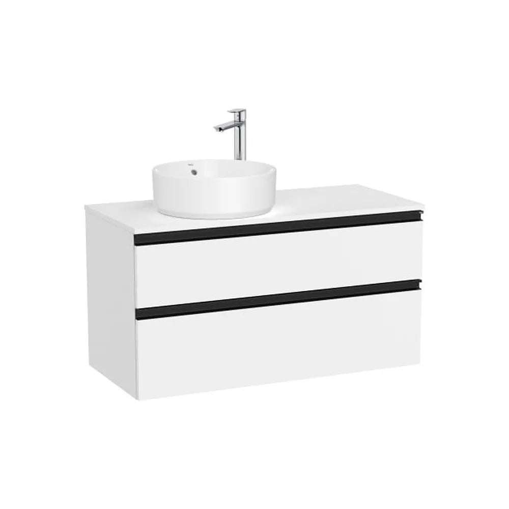 Mueble base dos cajones lavabo sobre encimera izquierda 100x46x53 cm Roca - Vista 1