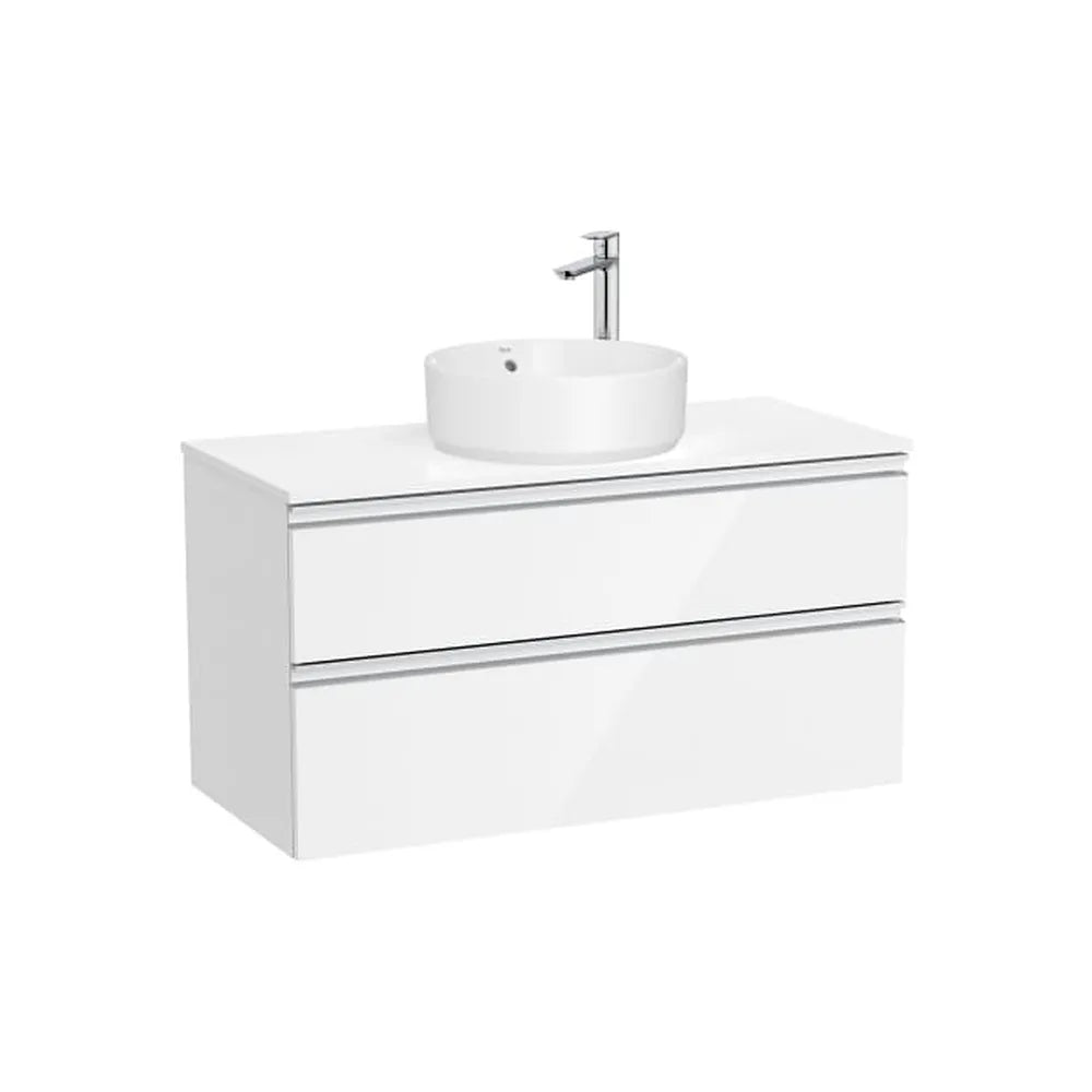 Mueble base suspendido dos cajones para lavabo sobre encimera 100x46x53 cm Roca - Vista 1