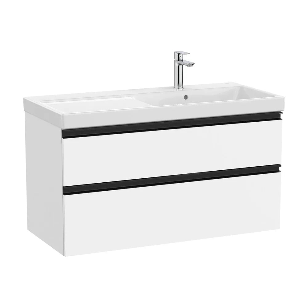 Mueble base con lavabo plus a la derecha dos cajones cierre amortiguado 100x46x57 cm Roca - Vista 2