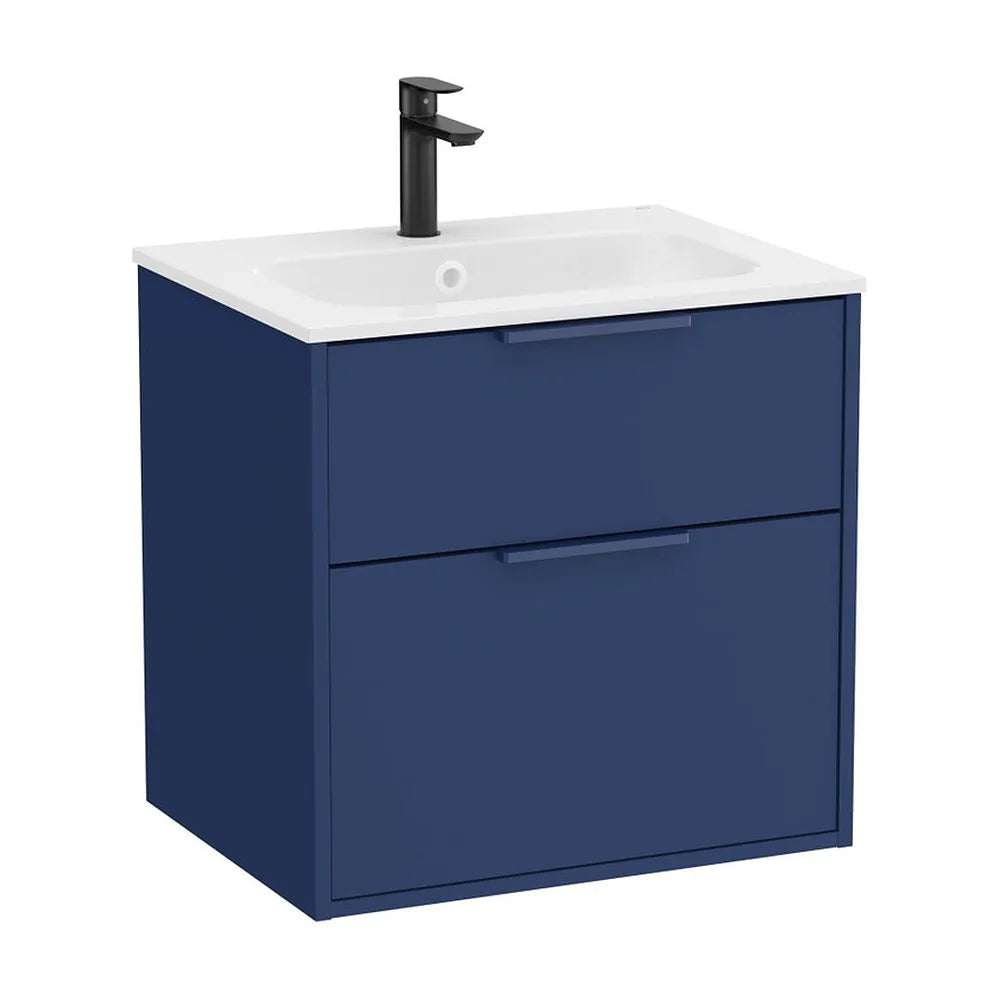 Mueble base suspendido dos cajones lavabo Stonex blanco 59x45x58 cm Roca - Vista 2