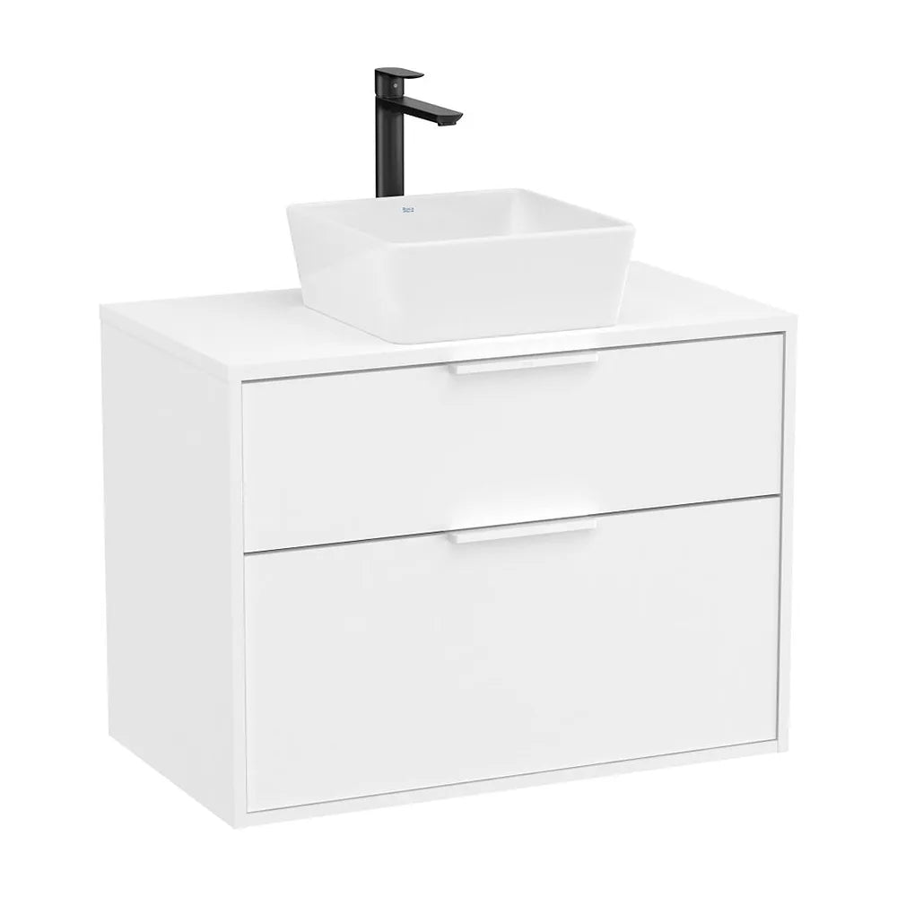 Mueble base dos cajones para lavabo sobre encimera 79x45x58 cm Blanco mate Roca - Vista 2